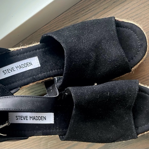Steve Madden ankle Strap Espadrille Wedge Court Shoes size 8 - Picture 3 of 8